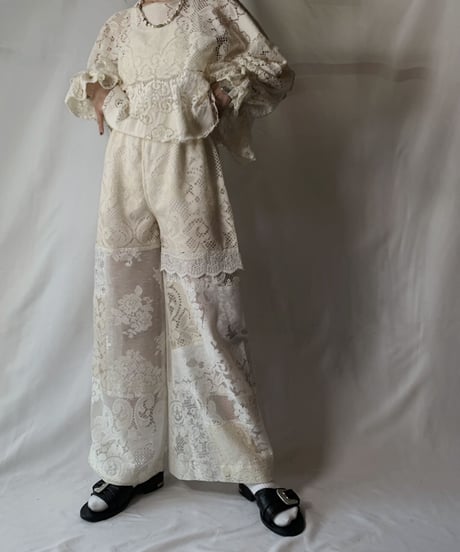 【RE;CIRCLE】 RE Lace L/S Top/210801-065
