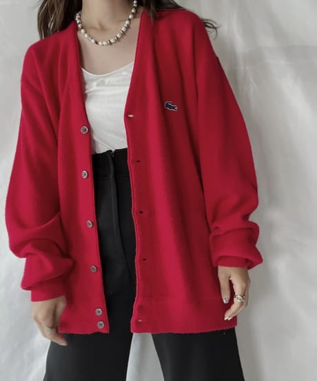 【USED】   LACOSTE Knit Cardigan①/210930-017