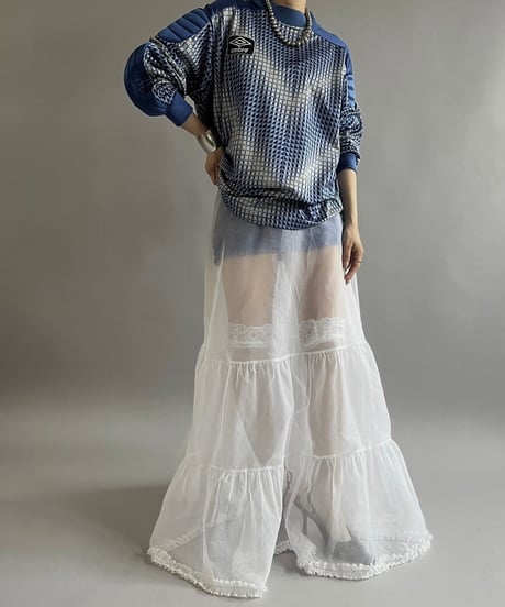 【USED 】Sheer Long Skirt + SOX / 240706-027