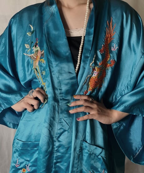 【USED】 Pure Silk Chinese Motif Gpwn/210714-041