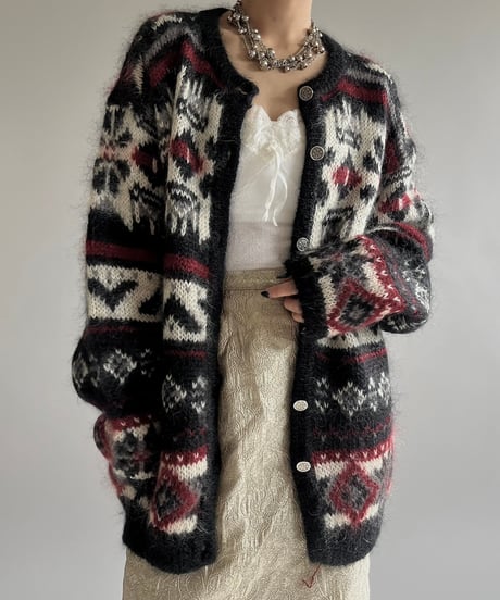 【USED】 Woolrich Mohair Knit Cardigan /241228-006