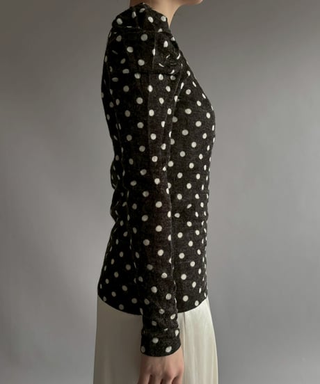 【USED】 Dot Pattern Knit Top / 251129-006