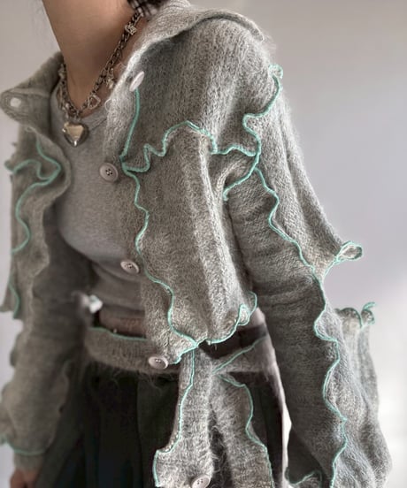 【RE;CIRCLE】 RE Mellow Mohair Knit Cardigan + Tie/ 251127-007