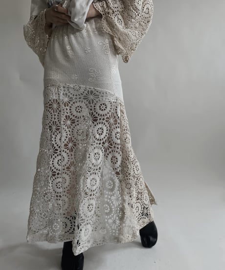 【RE;CIRCLE】 RE Crochet Lace Mermaid Skirt / 220427-015