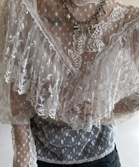 【USED】 Lace Pattern L/S Top  /250322-034
