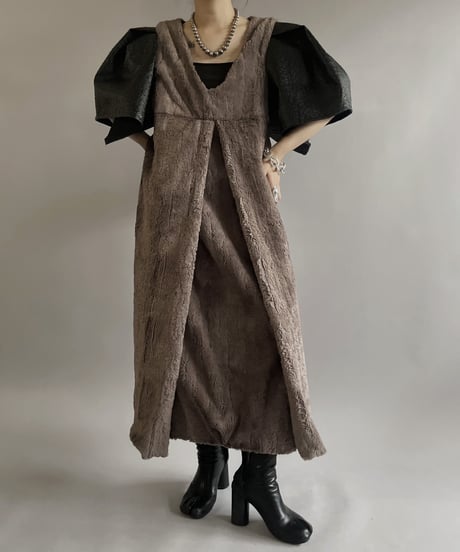 【USED】BRYAN and JOHNNY S/S  Fur Design One-Piece /240414-017