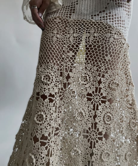 【RE;CIRCLE】 RE Crochet Lace Mermaid Skirt / 220427-009