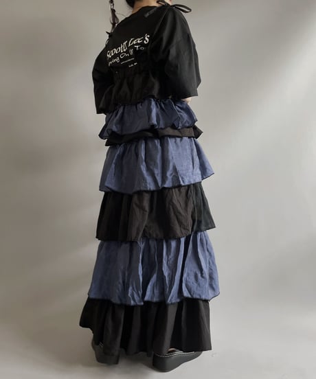 【RE;CIRCLE】RE Tiered Skirt & Bra Set / 230803-003