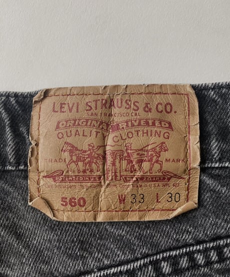 【USED】  Made in USA Levi's Denim Pants 560 Black / 220416-003