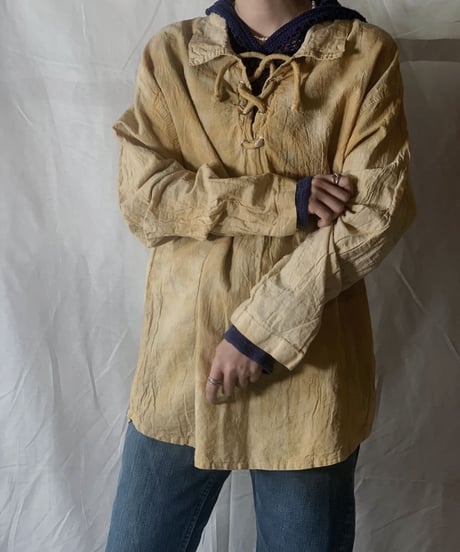 【RE;CIRCLE】Tie Dye Dyeing  Mexican shirt③ /210226-009