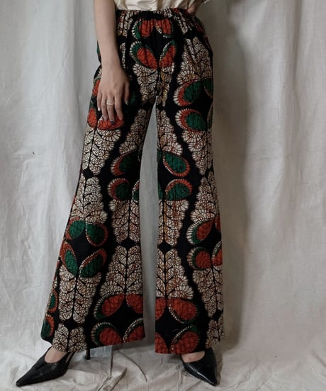 【RE;CIRCLE】 RE African Batik Flare Pants③/210428-014