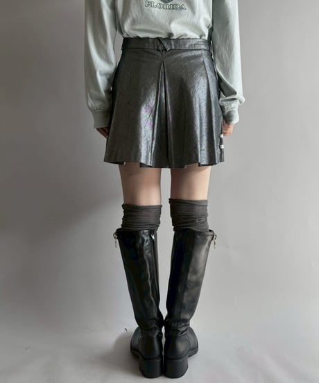 【USED】 Metallic Mini Skirt /251004-024