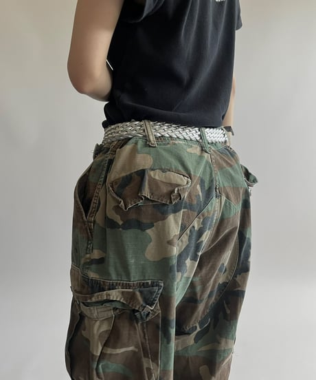 【USED】 Military Camouflage Cut Off Pants /250426-007