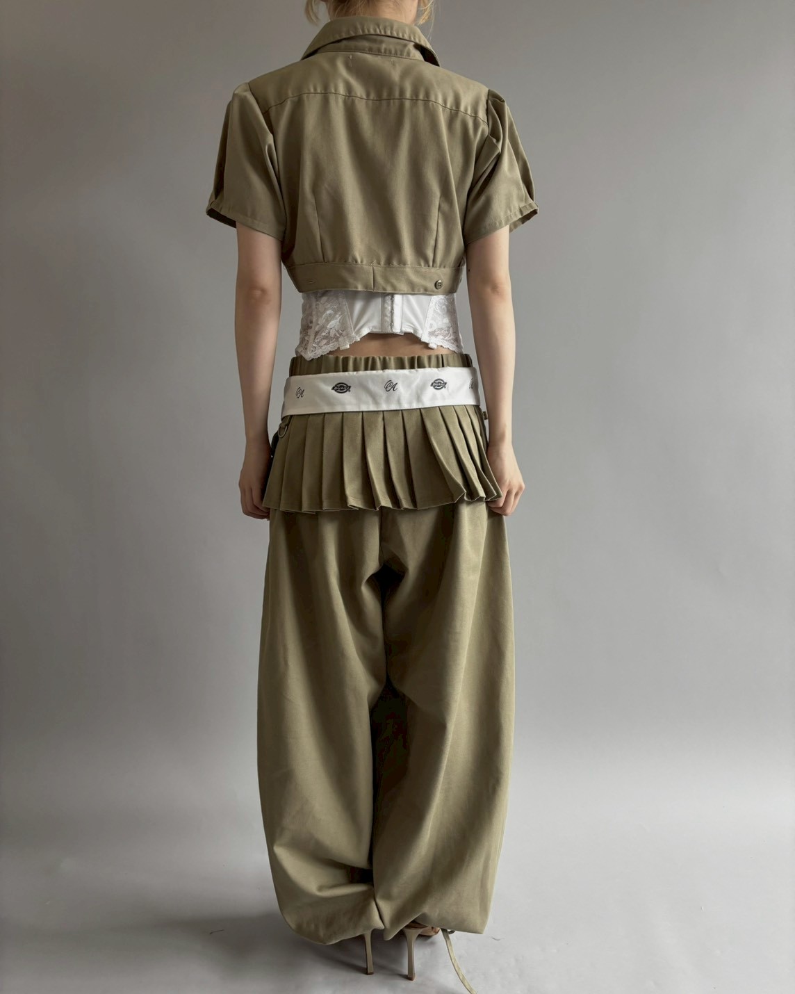 chinatsuaoyama チナツアオヤマ リメイク ジャージ カットソー Chinatsu Aoyama】 RE Makers Shirt Khaki / 26070
