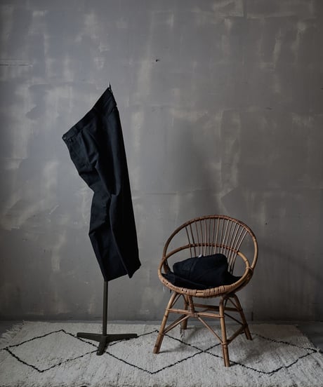 【RE;CIRCLE】 RE 1950s Flench Linen Slacks  BLACK / 221031-002