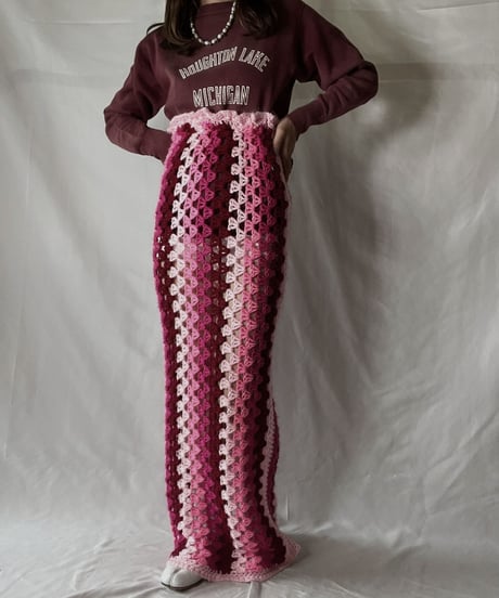 【RE;CIRCLE】 RE Granny Knit Long Skirt⑩/211014-030