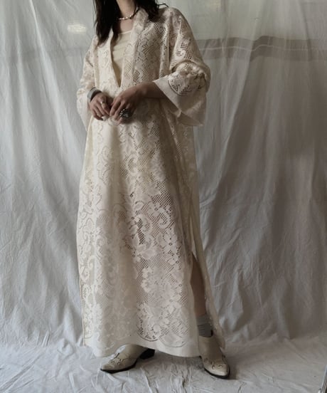 【RE;CIRCLE】 RE Lace L/S Open Front One-piece②/210611-030