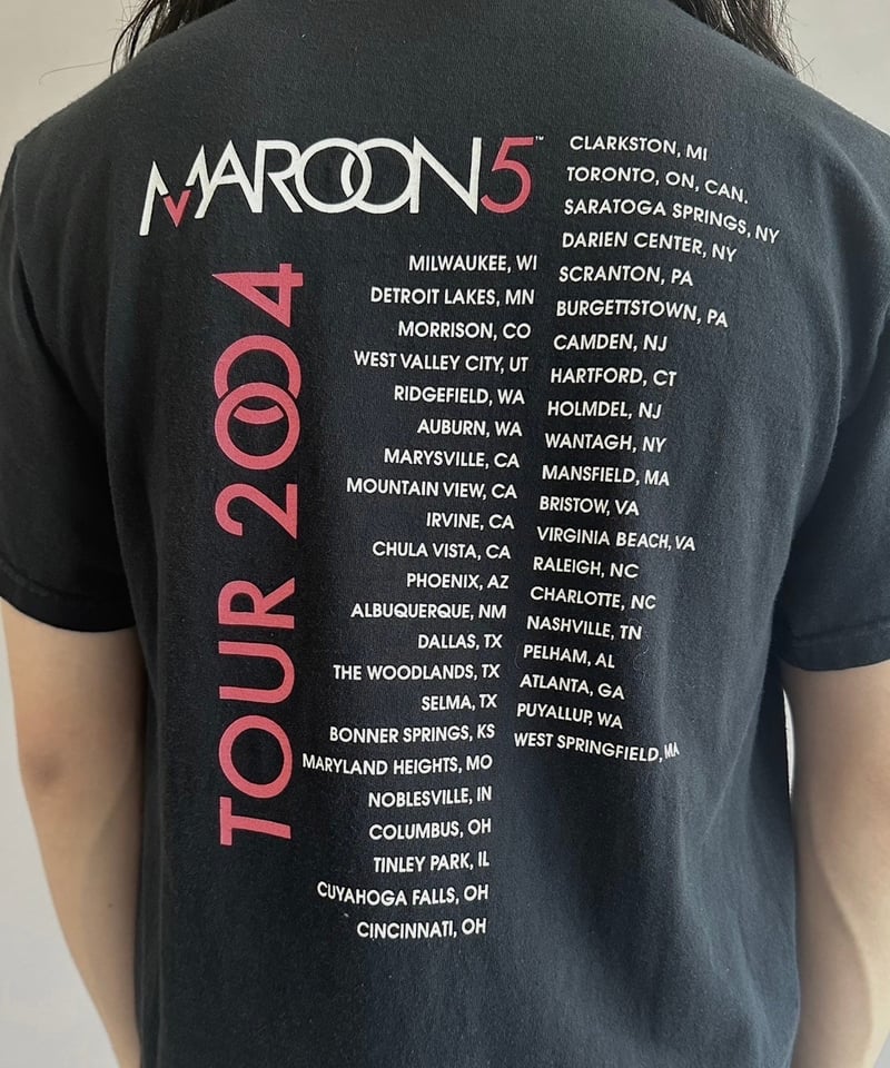 USED】 Fruit of the Loom MAROON 5 T-Shirt /240