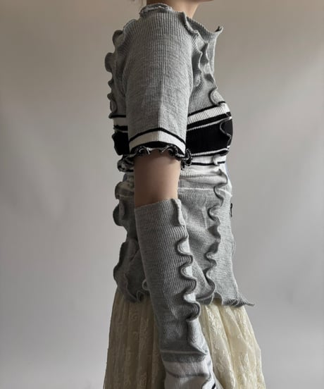 【Chinatsu Aoyama】 RE Mellow knit Top + Arm  / 250710-015