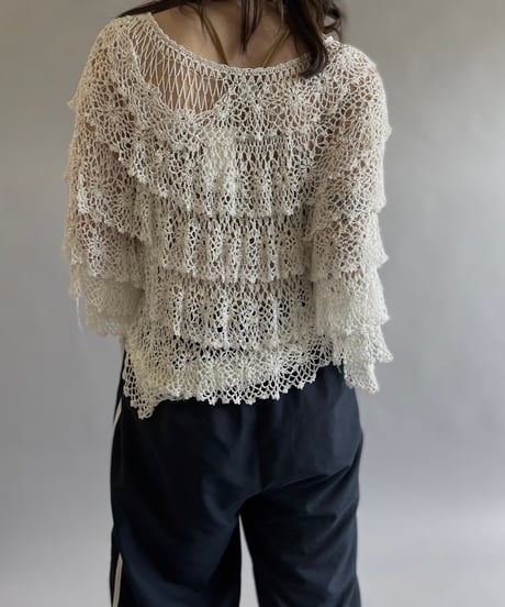 【USED】 Lace Patterned L/S Top  /240608-032