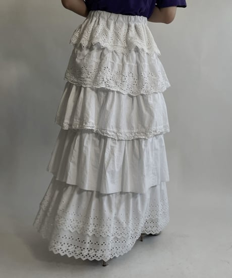 【RE;CIRCLE】 RE Tiered skirt / 220716-013