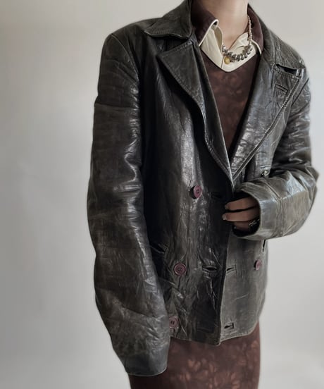 【USED】 Leather Jacket ① / 220409-001