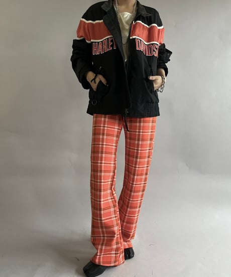 【USED】 WAYNE Zip Patterned Silk N/S Top  /241109-013