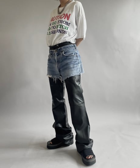 【USED】80~90's CAUTION T-Shirt /240729-033