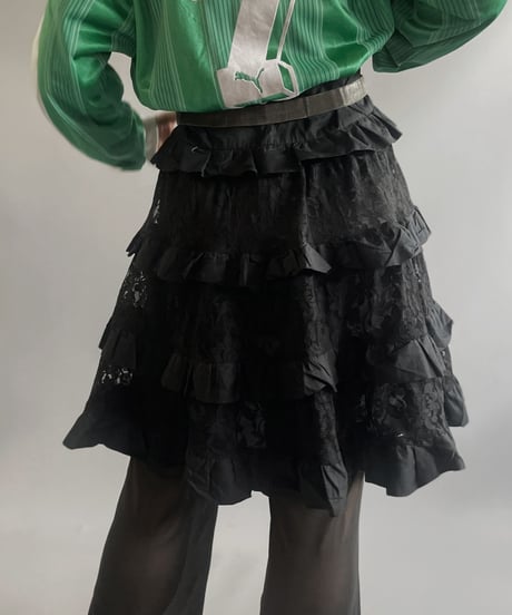 【USED】 Lace Tiered mini Skirt /230902-013