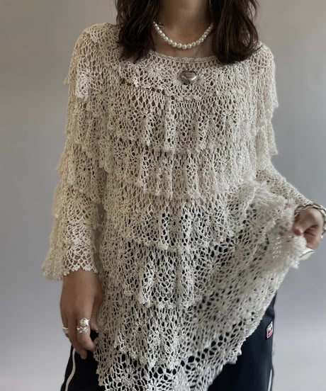 【USED】 Lace Patterned L/S Top  /240608-032