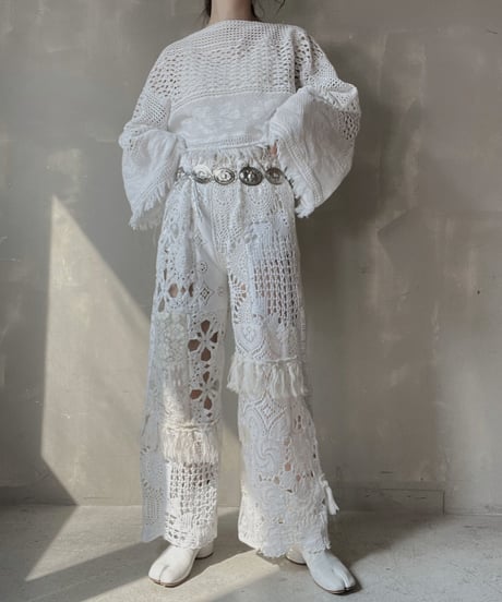 【RE;CIRCLE】 RE Crochet L/S Top①/20220317-001