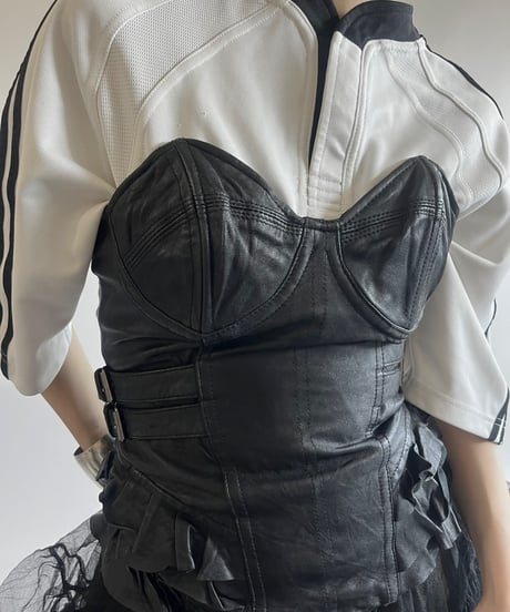 【USED】 Leather Bra Top / 250712-004