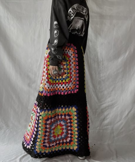 【RE;CIRCLE】 RE Granny Knit Long Skirt②/211014-013