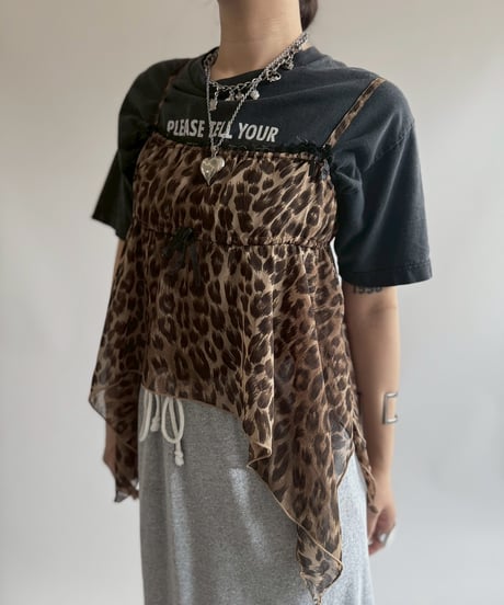 【USED】 Leopard Pattern Camisole Top / 250705-010