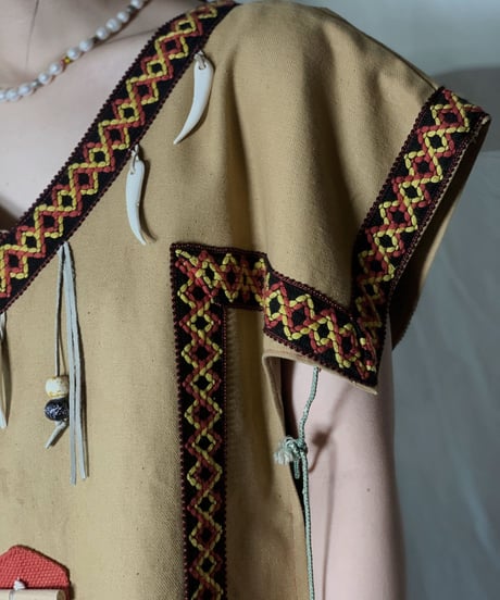【USED】 Ethnic Fringe Poncho /210708-008
