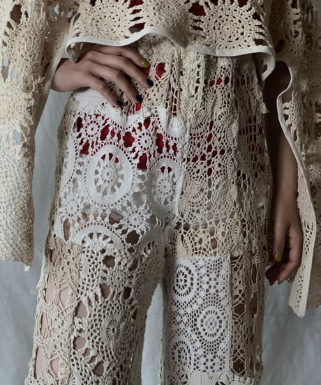 【RE;CIRCLE】 RE Crocket Patchwork Pants①/210521-057