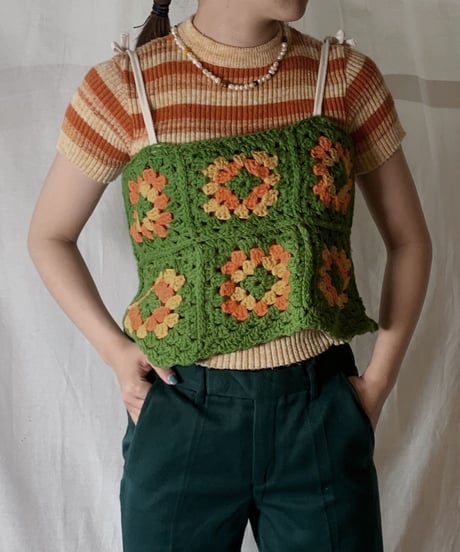 【RE;CIRCLE】 Granny Knit Camisole①/210404-007
