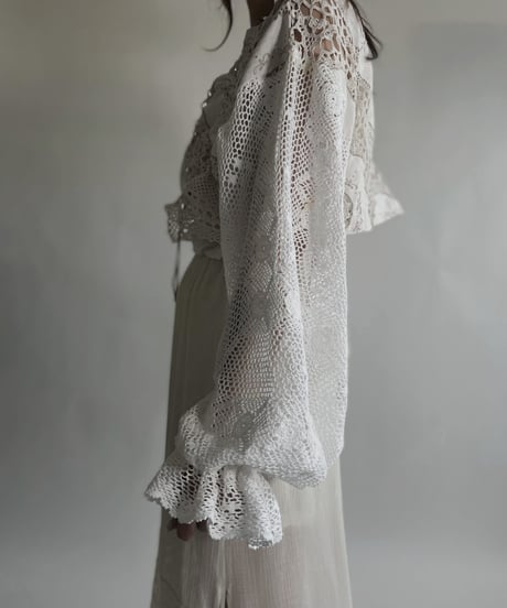 【RE;CIRCLE】 RE Crochet Top / 220623-021