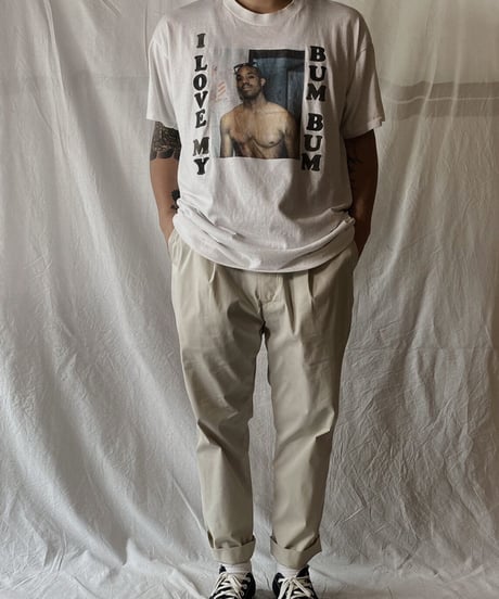 【USED】S/S T-shirt ”I LOVE MY BUM BUM“/210604-051