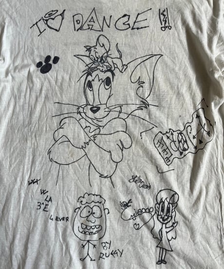 【USED】  80~90's Hand Print T-Shirt /240824-008