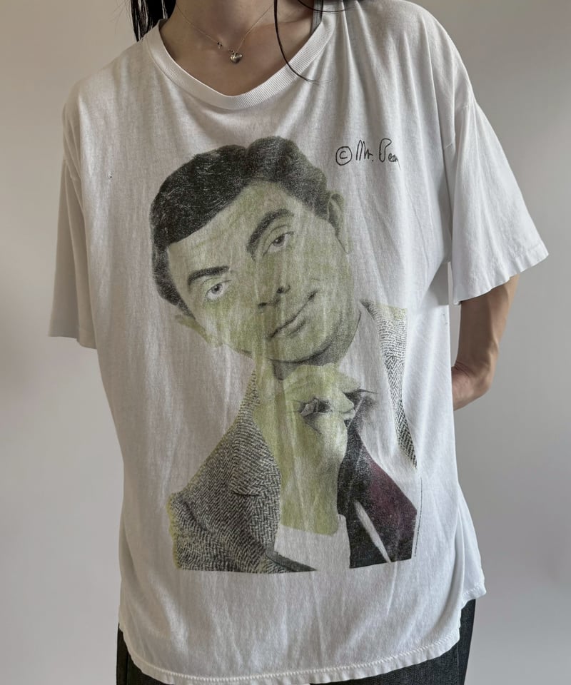 トップス 90s Mr.BEAN Vintage T-shirt XL * vintage 90s 1997 Mr Bean movie raglan t shirt * 56.165