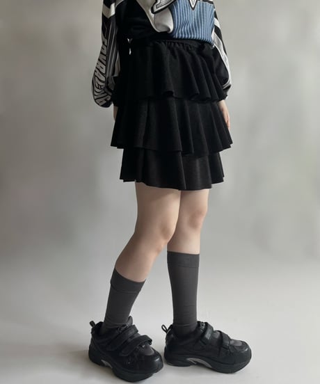 【USED】 Glitter tired mini Skirt / 250906-002