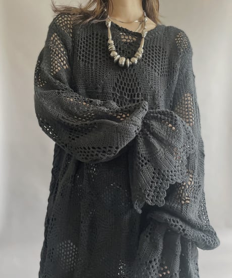 【RE;CIRCLE】 RE Crochet One-piece Black / 230330-008