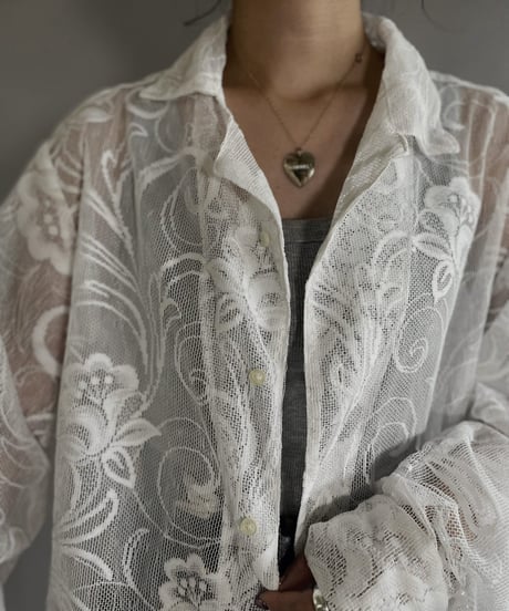 【RE;CIRCLE】 RE Men's Crochet Lace Shirt / 220915-005