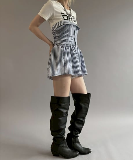 【RE;CIRCLE】  RE Stripe Shirt Mini One-Piece / 260611-008