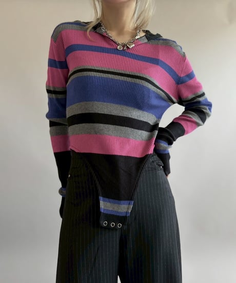 【RE;CIRCLE】 RE Rib Knit Leotard Top / 260416-002