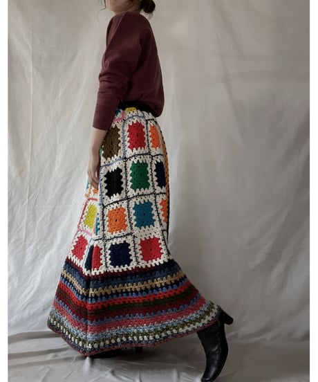 【RE;CIRCLE】 RE Granny Long Skirt②/211216-041