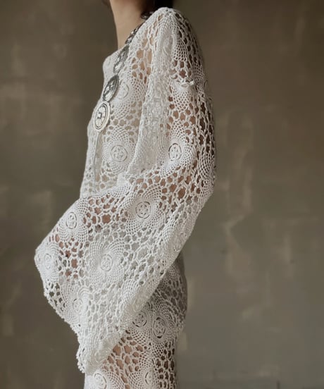 【RE;CIRCLE】 RE Crochet L/S Top⑩/20220317-019