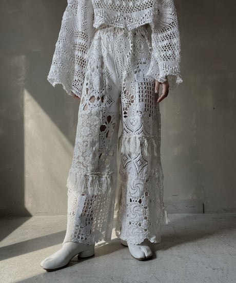 【RE;CIRCLE】 RE Crochet Patchwork Pants①/20220317-003