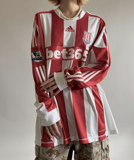 【USED】 adidas 12~13's CAMERON Stoke City FC Soccer Shirt/ 250607-019